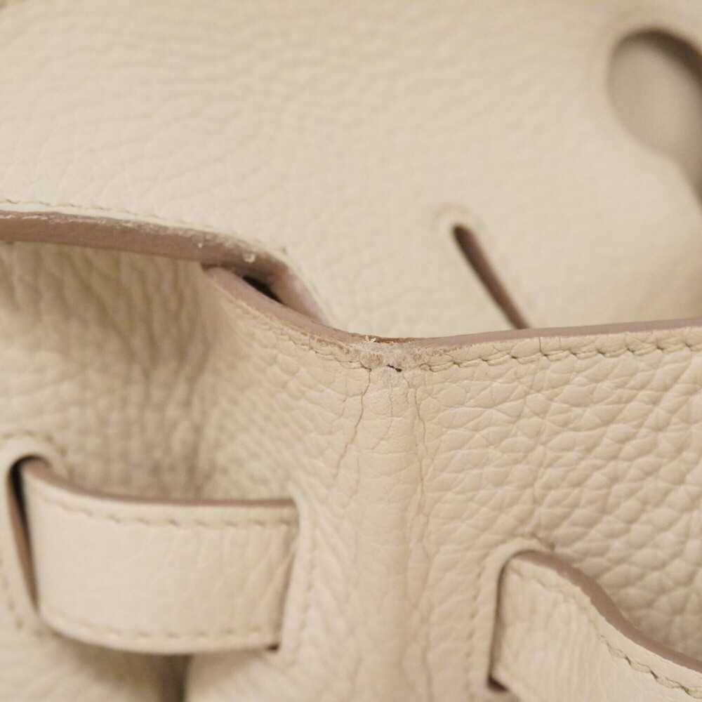Hermes Birkin 35 handbag, Taurillon Clemence leather, Craie, A stamp, ladies'. - Picture 8 of 13
